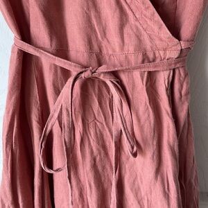 Son De Flor Linen Wrap Dress